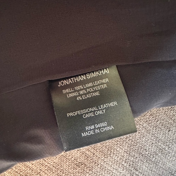 Jonathan Simkhai 100% Leather Pants - Picture 5 of 5